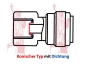 Preview: Einschraub Verbinder 8 mm Rohr x 1/2" IG BSPP Schnellsteck System