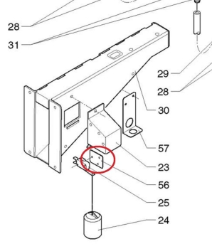 Isolierscheibe  Evoca N&W Necta Wittenborg Zanussi  Astro Brio