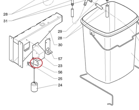 Isolierscheibe  Evoca N&W Necta Wittenborg Zanussi  Astro Brio