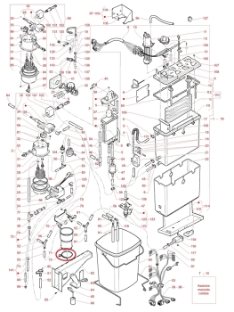 Halteklammer für Fallschacht Kaffeesatzeimer  Evoca N&W Necta Zanussi  Spazio Brio Venezia