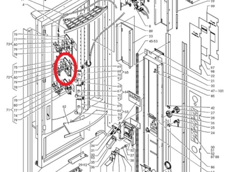 Rahmen für Preisschild H=90 Evoca Necta N&W  Starfood FM7000