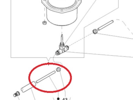 Rohr Schlauch L=30 inklusive Mutter