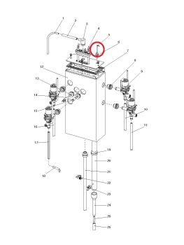 Elektrode 40 mm für Wasserstandsmessung  Evoca N&W Wittenborg  FB 5100