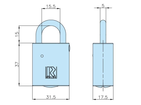 Rielda Vorhängeschloss Typ 900-31.5/15 für Evoca 1. Serie