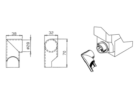 Produktrutsche rechts passend für Omnimatik P90 Omnimatic P90