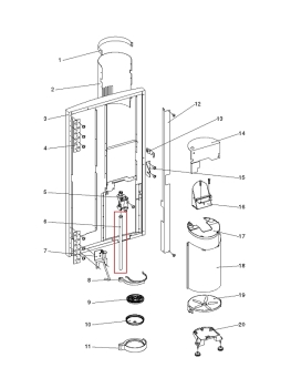 Arm für Tassentrage Wittenborg FB5100 IN5100 ES5100