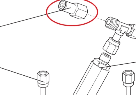 Verschraubung 1/4" IG x Ø 5 mm Wasserbehälter N&W Wittenborg ES5100