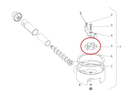 Rührrad KaffeeDosiersystemWittenborg FB7100 FB5100 FB7600 FB5500 FB50