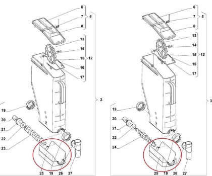 Sockel für Produkt-Behälter  Evoca N&W Wittenborg  7100 7600