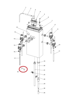 Auslaufrohr gewinkelt 90° Wittenborg FB5100 FB5500