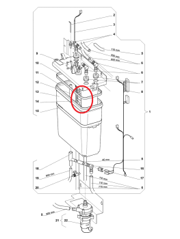 Trichter für Wasserbehälter  Evcoca N&W Wittenborg  FB7600 IN7600