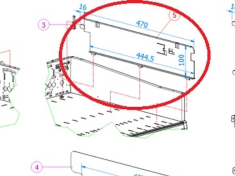 Vendo Trennwand, Trennsteg für Schubladenfach Rot