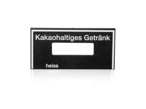 Produktschild Textschild Kakaohaltiges Getränk Necta, N&W, Wittenborg Serie 2800