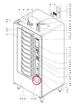 Frontblech Warenautomat schwarz  Evoca N&W Necta Wittenborg Zanussi  Smart, Variovend