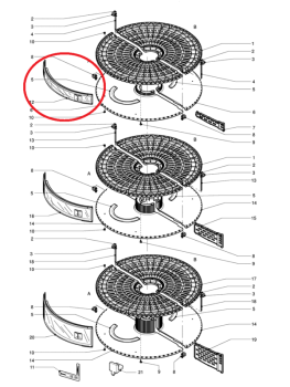 Verkaufstüre Entnahmeschieber Scheibe 50 mm Zanussi Smart FM3000