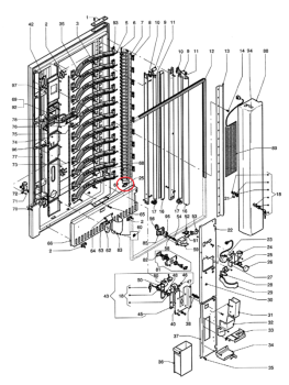 Mikroschalter für Verkaufstüre Innenseite Warenautomat  Evoca N&W  Smart FM3000