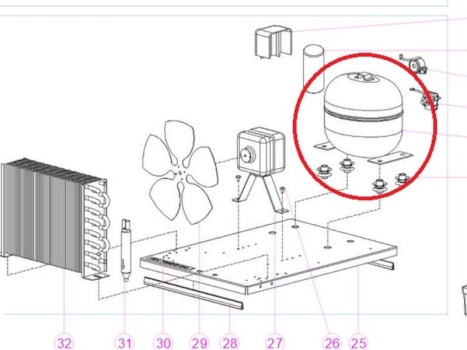 Vendo Kompressor für Schachtautomat SuperStack