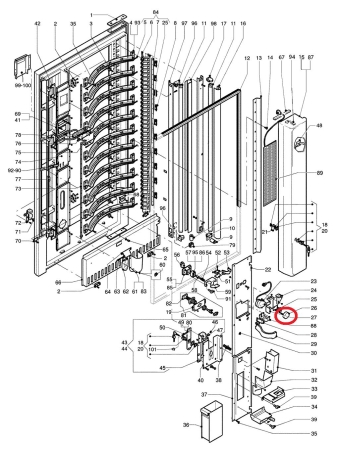 Nocken für Geldrückgabemotor Evoca N&W Necta Wittenborg Zanussi  Smart Spring Dual