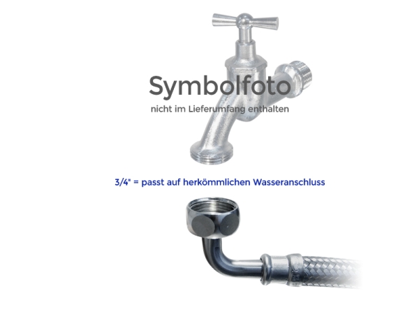 Flexibler Verbindungsschlauch 200 cm  3/4" gerade x 3/4" gerade