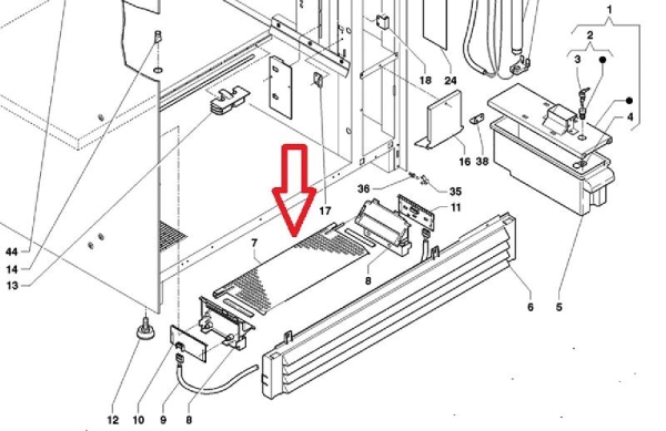 Durchgreifschutz, Ausgaberaumsperre Evoca N&W Necta Wittenborg  Samba Rondo SM7000