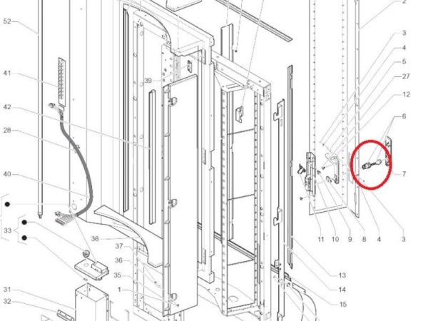 Rielda Schloss Typ 503 für Necta N&W Evoca 1. Serie