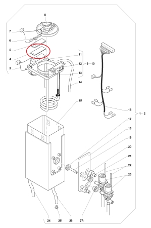 Überlaufklappe für Wassertank Evoca N&W Wittenborg FB5500