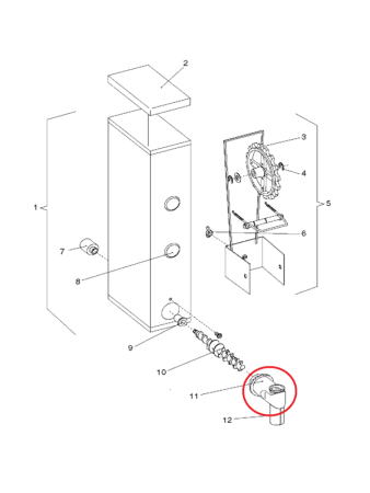 Auslauftülle für Pulverbehälter für Evoca Necta N&W Wittenborg  FB5100 IN5100 ES5100