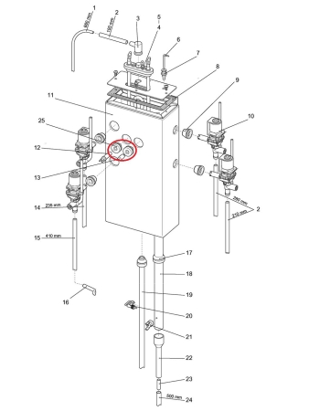 Dichtung für Wassertank N&W Wittenborg  FB5100 FB7100 FB7600 Zanussi Brio