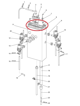 Tankdichtung für Wassertank Wittenborg FB5100 IN5100