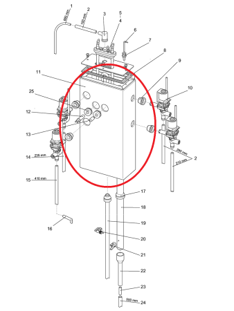 Isolierung Wassertank  Evoca N&W Wittenborg  FB5100 IN5100