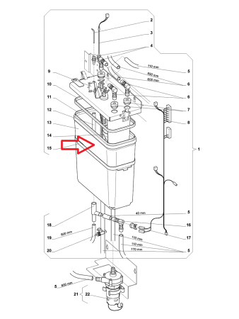 Isolierung Wassertank  Evoca N&W Wittenborg  Serie 7600