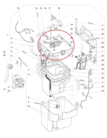 Isolierung für Boilerdeckel für  Evoca N&W Wittenborg  Serie 7100 7300