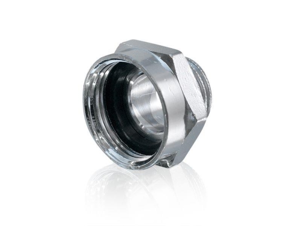 Chrom Reduzierstück 3/8" AG x 1/2" IG flachdichtend