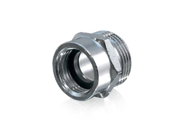 Chrom Reduzierstück 3/4" AG x 1/2" IG flachdichtend