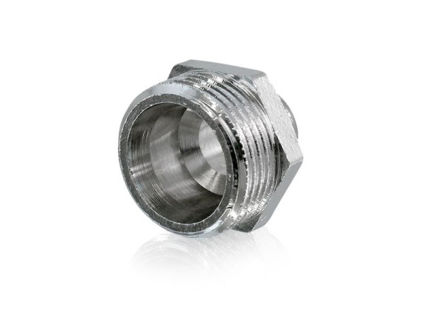 Chrom Reduziernippel 3/4" AG x 3/8" AG