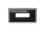 Textschild Gulaschsuppe Necta, N&W, Wittenborg Serie 2800, 5100, 5500, 5300